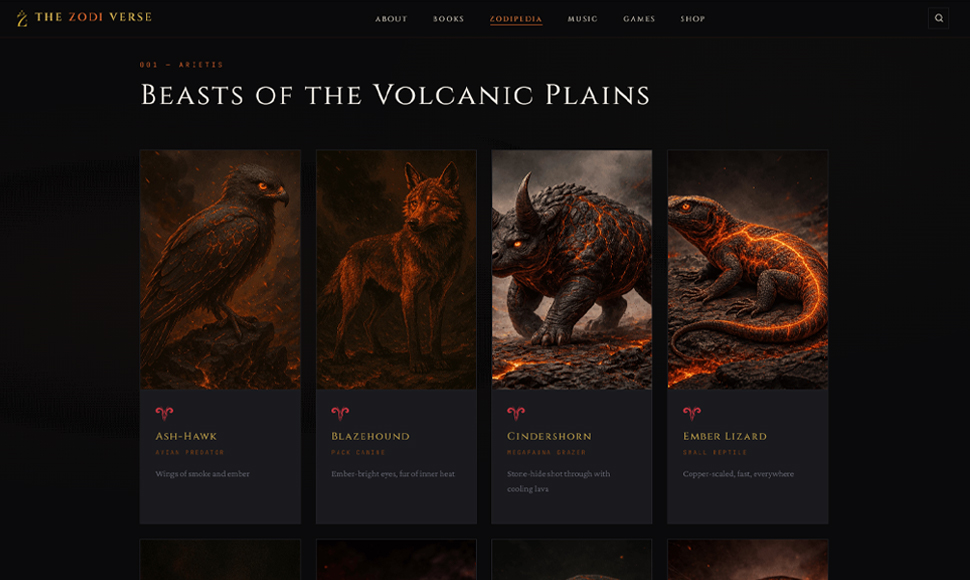 Zodiverse content page 2